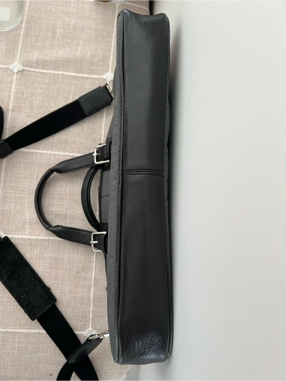 Coach Grey and Black Laptop Bag Briefcase